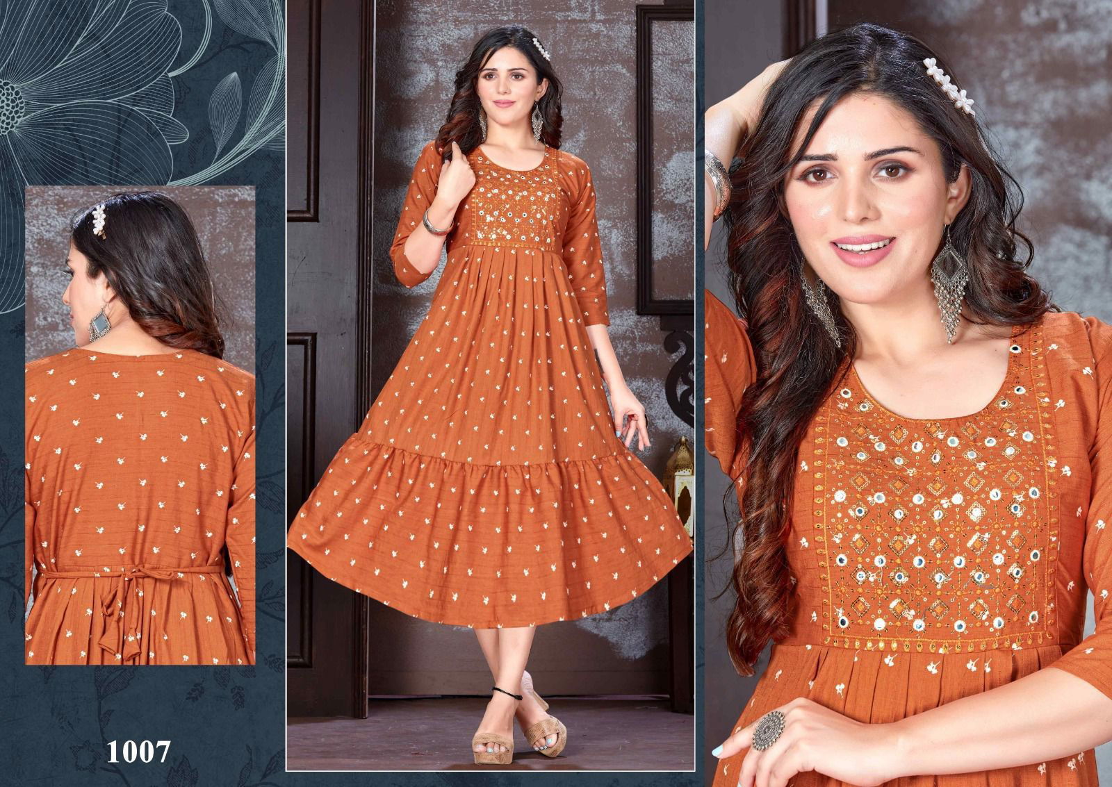 Beauty Fab Fabulous Bombay Rayon Embroidery Kurtis Catalog
